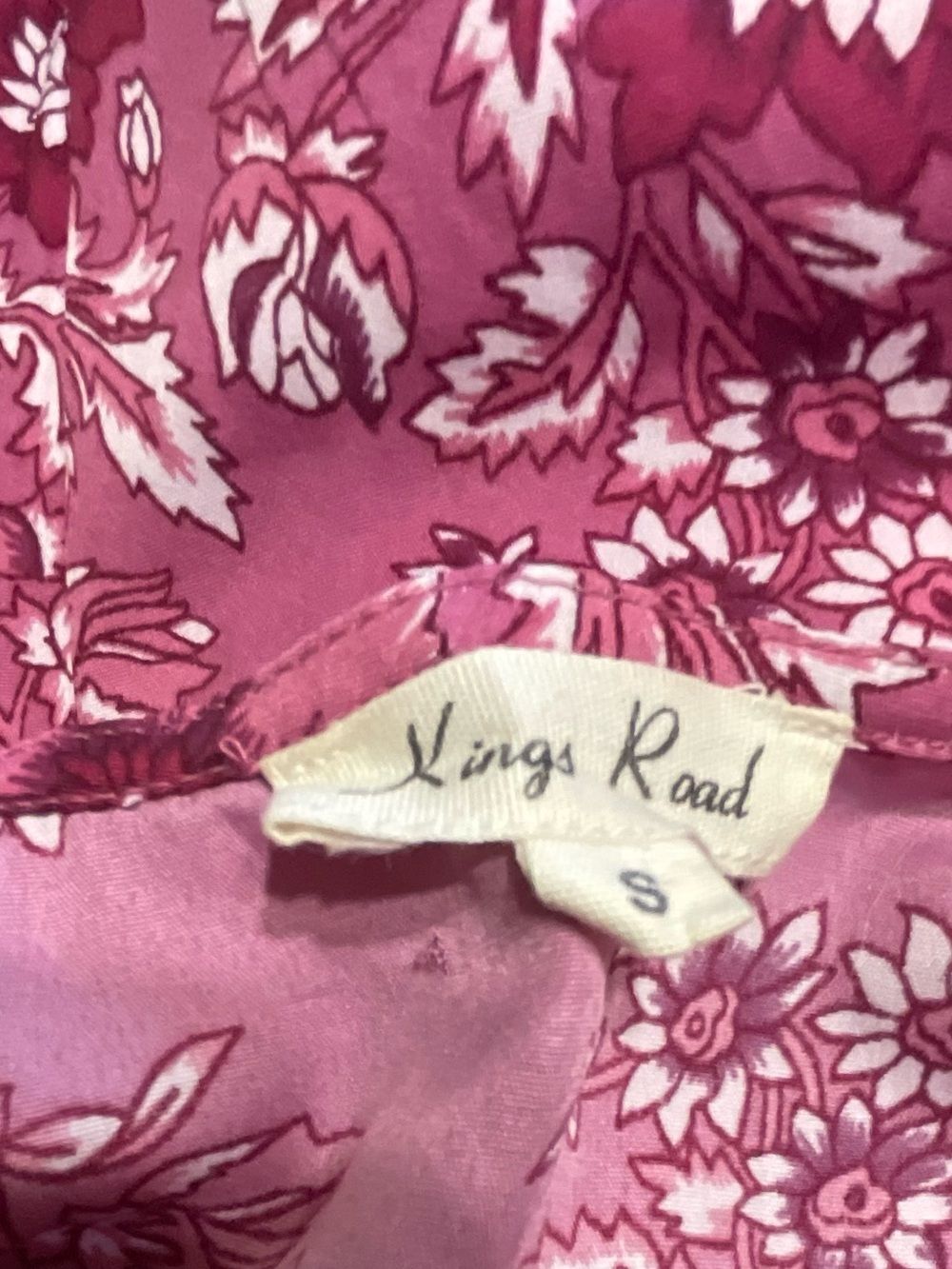 King roads woman  Floral Tiered Dress in Pink Sz S - Picture 8 of 9